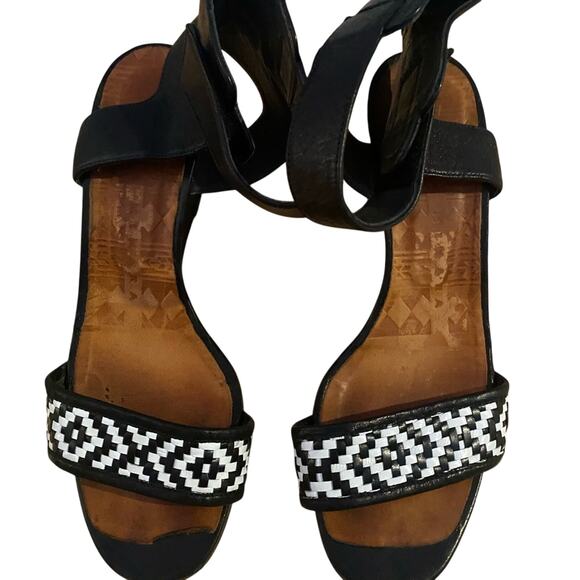 Chie Mihara Wedge Sandals Size 38.5 - Picture 1 of 5